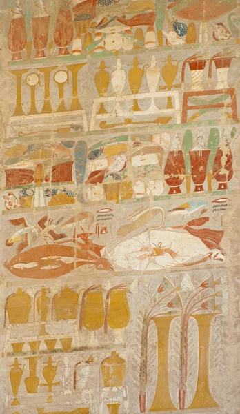 Єгипетський Ієрогліфічних різьбою на стіну храму — стокове фото