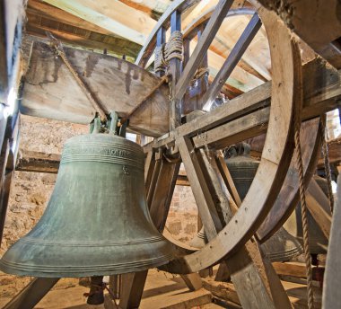 Old bells in a church tower clipart