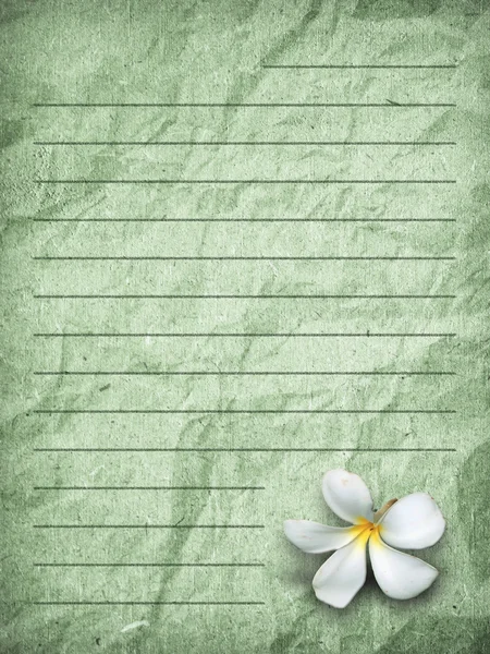 Zielony papier pismo — Zdjęcie stockowe