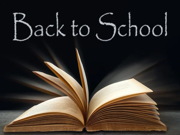 Volver a la escuela en pizarra negra —  Fotos de Stock