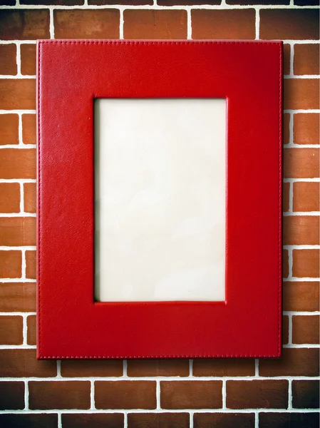 Quadro de imagem de couro vermelho — Fotografia de Stock