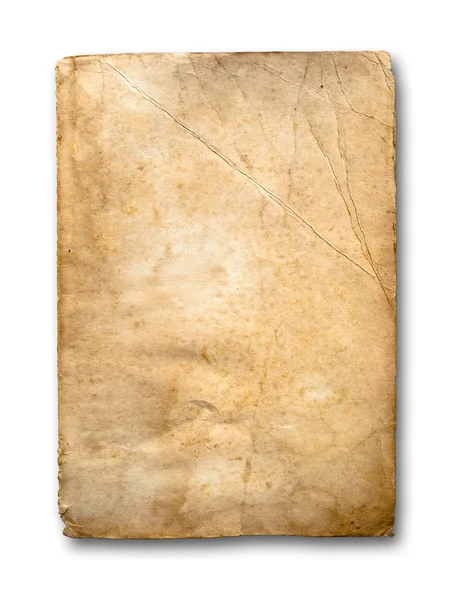 Старий гранжевий папір ізольований — стокове фото