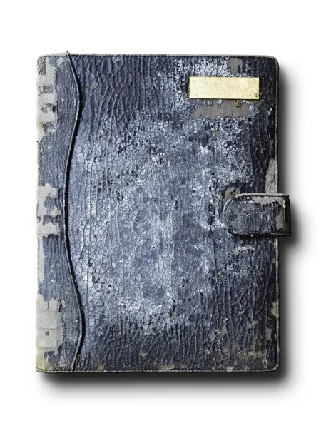 Old grunge leather binder — Stock Photo, Image