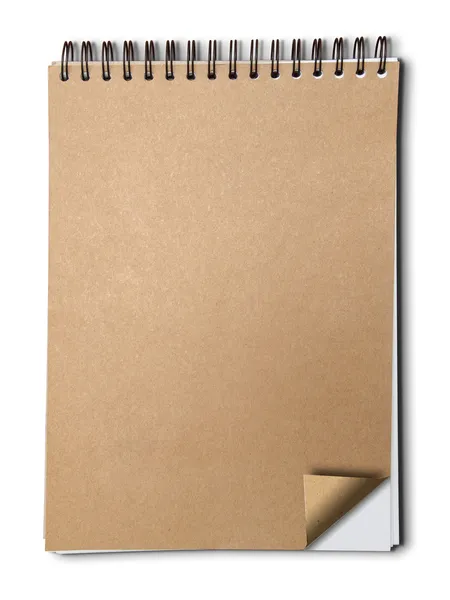 Bruine papieren begeleidende nota boek — Stockfoto