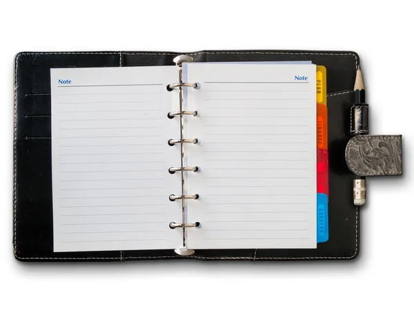 Cuaderno blanco abierto en blanco de dos páginas —  Fotos de Stock