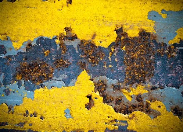 Ruggine su acciaio colore giallo — Foto Stock