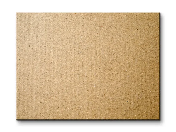 Placa de cartão de papel marrom isolada — Fotografia de Stock
