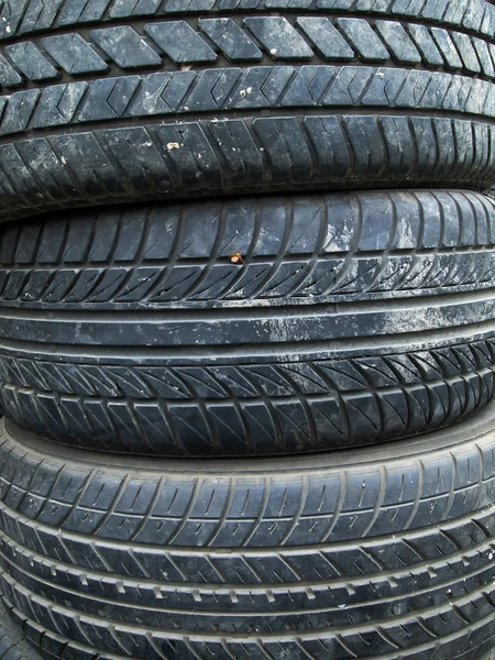 Texture de vieux trois pneus — Photo