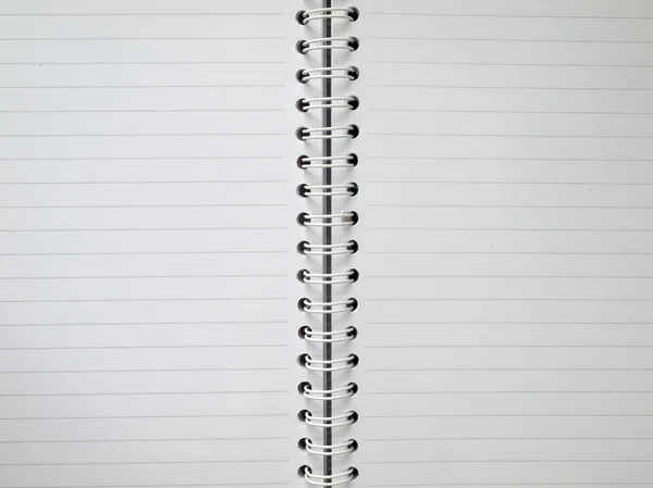 Caderno branco de duas páginas — Fotografia de Stock