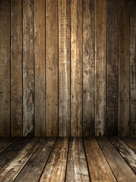 Grunge sala de madeira — Fotografia de Stock