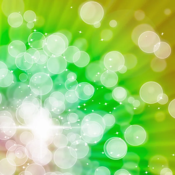 Abstrakt der grünen Aura weißes Bokeh — Stockfoto
