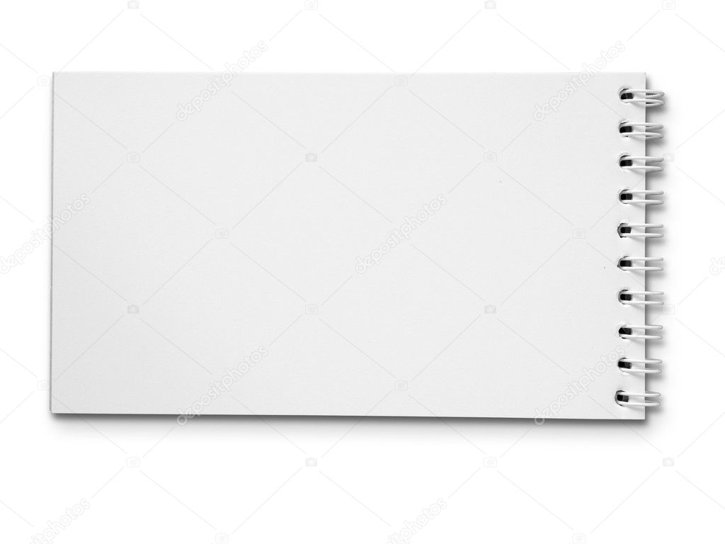 Long Blank White Note Book Horizontal Stock Photo Image By C Nuttakit