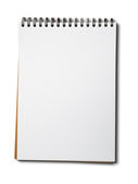 Prázdný zápisník z bílého papíru