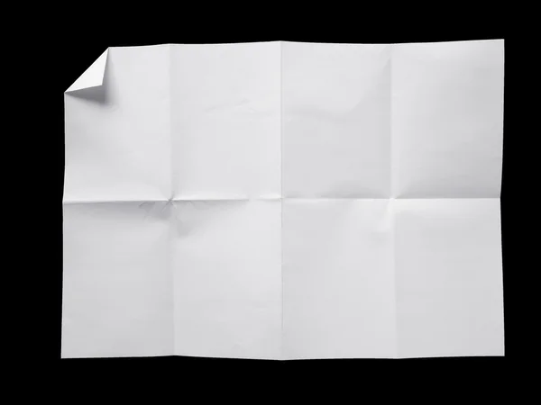 Boş beyaz buruşuk kağıt — Stok fotoğraf
