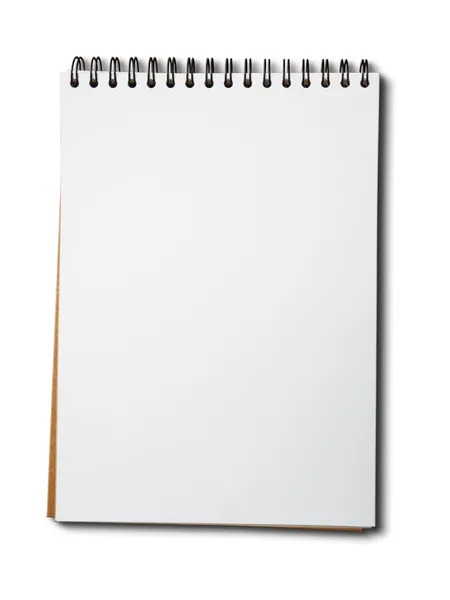 Blanco wit papieren notitieboekje — Stockfoto