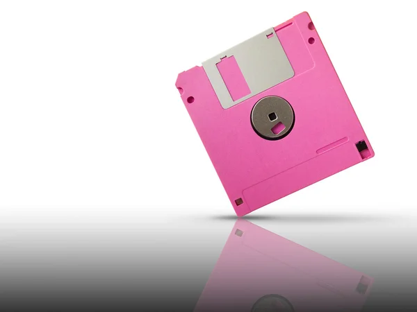 Рожевий дискети — стокове фото