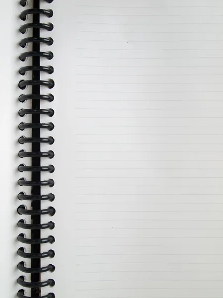 Λευκή ενιαία σελίδα σημειωματάριο — Φωτογραφία Αρχείου