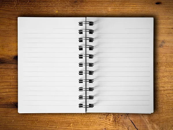 Abra duas notas brancas em branco livro horizontal — Fotografia de Stock
