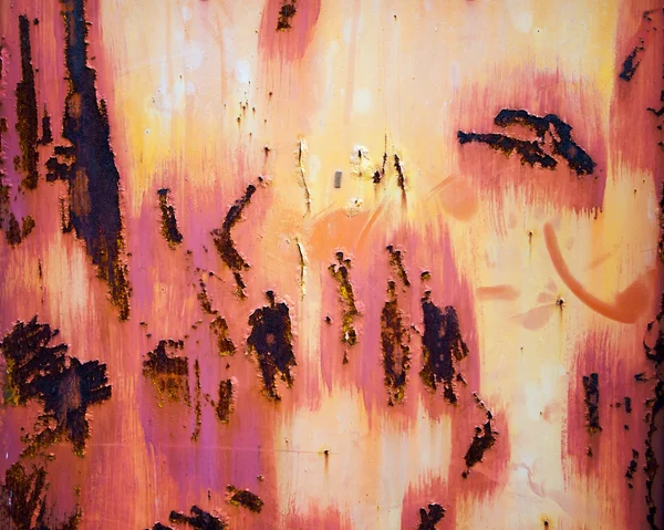 Orange grunge rust steel wall — Stock Photo, Image