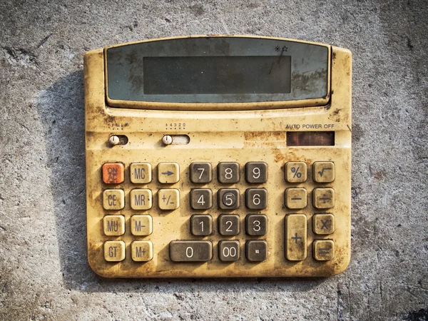 Brudny stary kalkulator — Zdjęcie stockowe