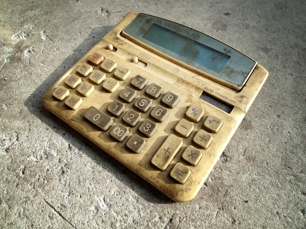 Dirty staré kalkulačka — Stock fotografie