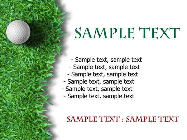 Biała piłka golfowa na zielonej trawie — Zdjęcie stockowe