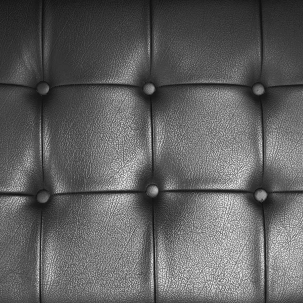 Muebles acabados en cuero negro — Foto de Stock