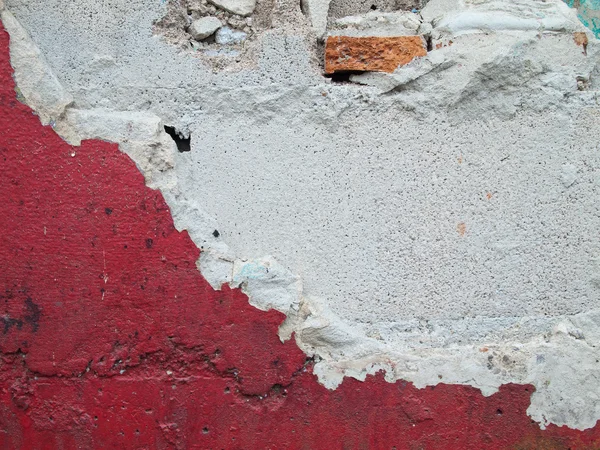 Rode verf oude muur — Stockfoto