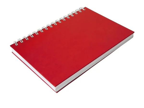 Röd pärm notebook — Stockfoto