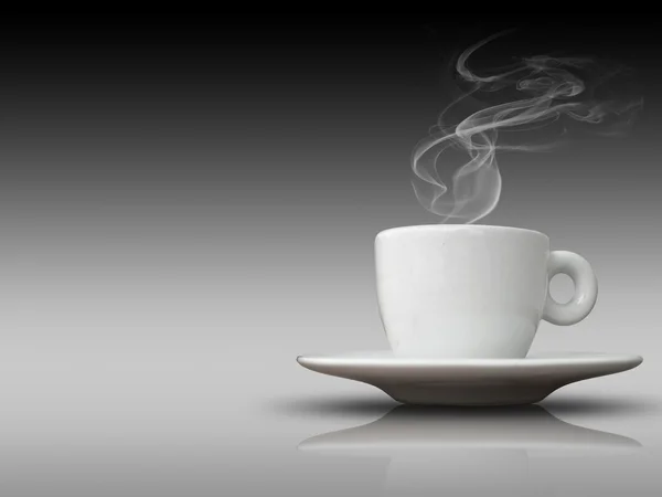 白 ceramic 的咖啡 — 图库照片