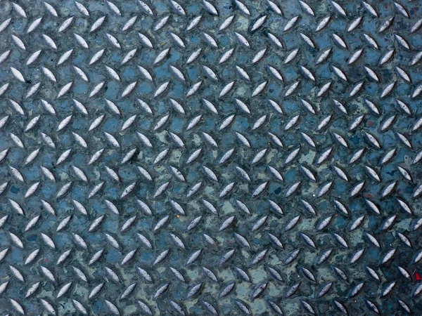 Placa de piso de acero Grunge azul — Foto de Stock