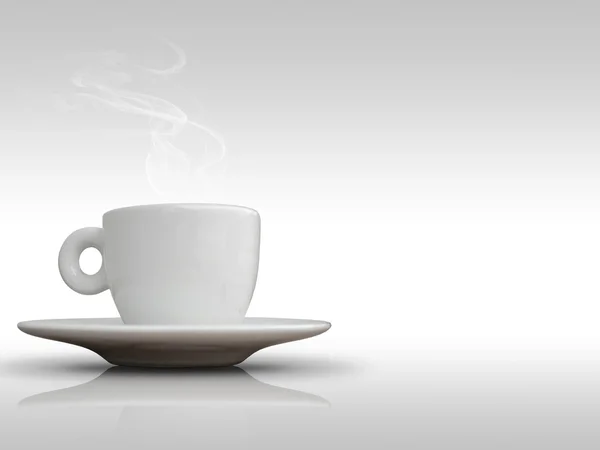 Weiße Tasse Kaffee aus Keramik — Stockfoto