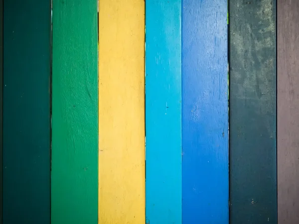 Kühle Farbtöne auf Holz gemalt — Stockfoto