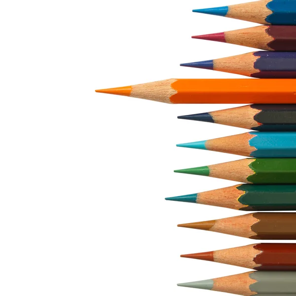 Vést oranžová barva tužka — Stock fotografie