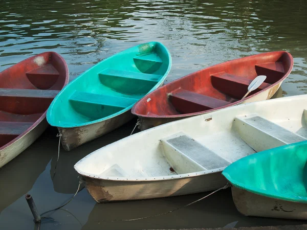 stock image Five Paddle boats made of fiberglass