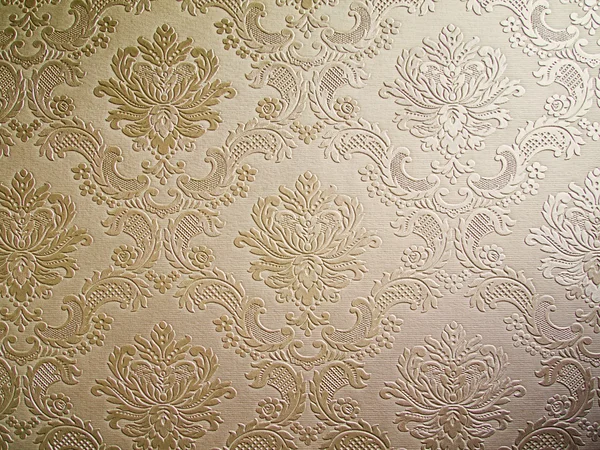 Kahverengi tonu damask tarzı duvar kağıdı — Stok fotoğraf