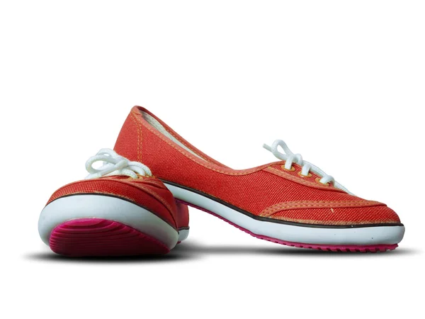 Red fabric shoes — Stock Photo, Image