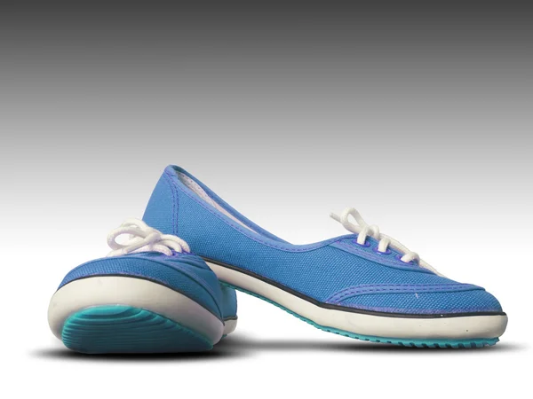 Blue fabric shoes — Stock Photo, Image