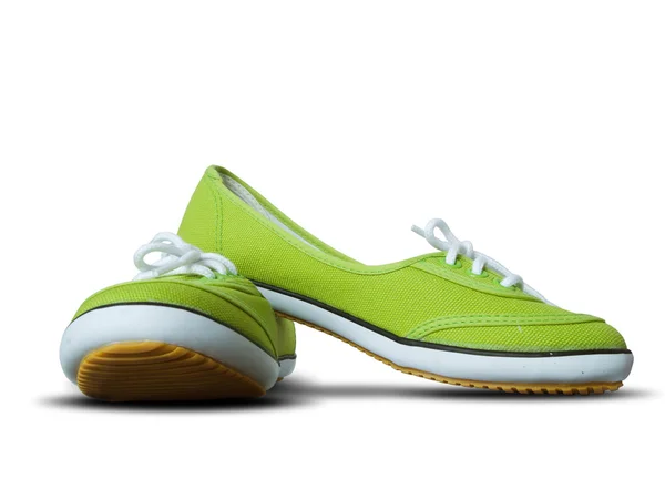 Light Green fabric shoes — Stock Photo, Image