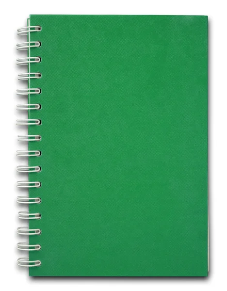 绿色封面的笔记本 图库照片
