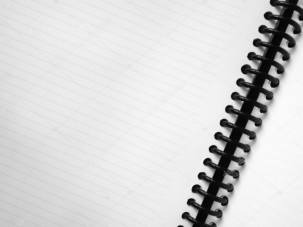 White page notebook
