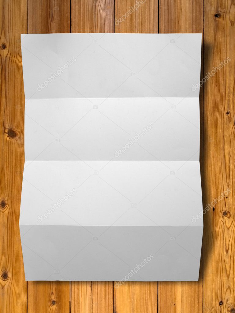 White Crumpled paper on wood