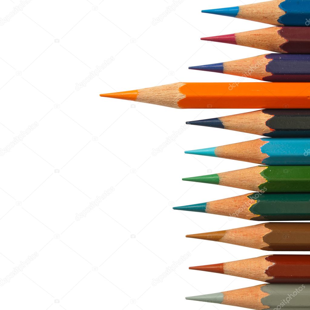 Lead orange color pencil