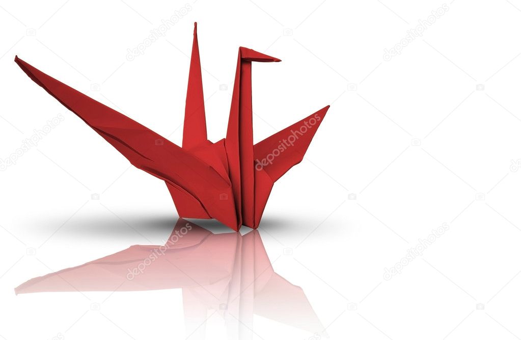 Red paper bird