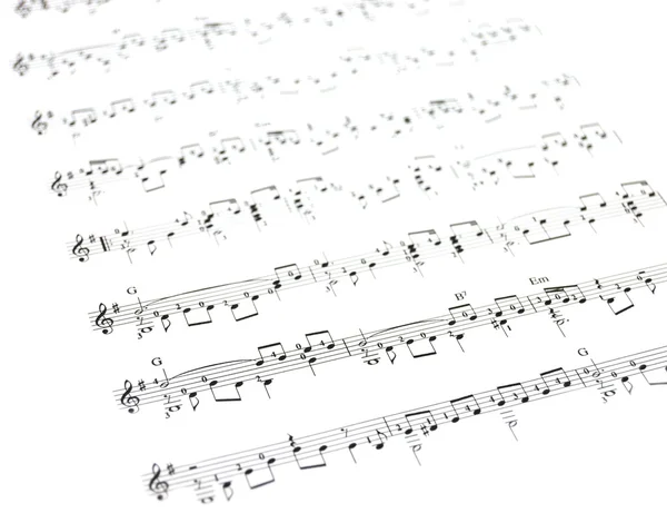 Notas musicais — Fotografia de Stock