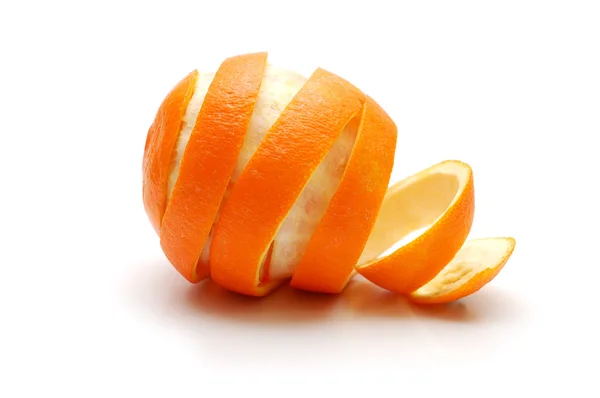 Orangenschale in Spiralform — Stockfoto