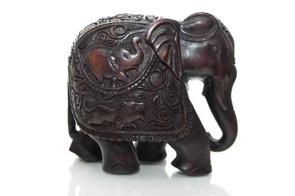 Red wooden elephant — Stock Photo, Image