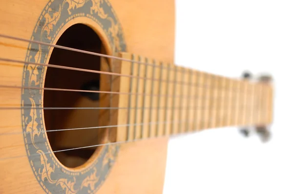 Cuerdas y agujero de sonido de la guitarra —  Fotos de Stock
