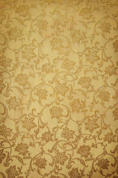Golden pattern on wallpaper. Ideally as background — Stock Photo, Image