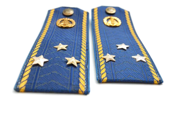 stock image Shoilder strap of Ukrainian senior lieutenant (sky force)